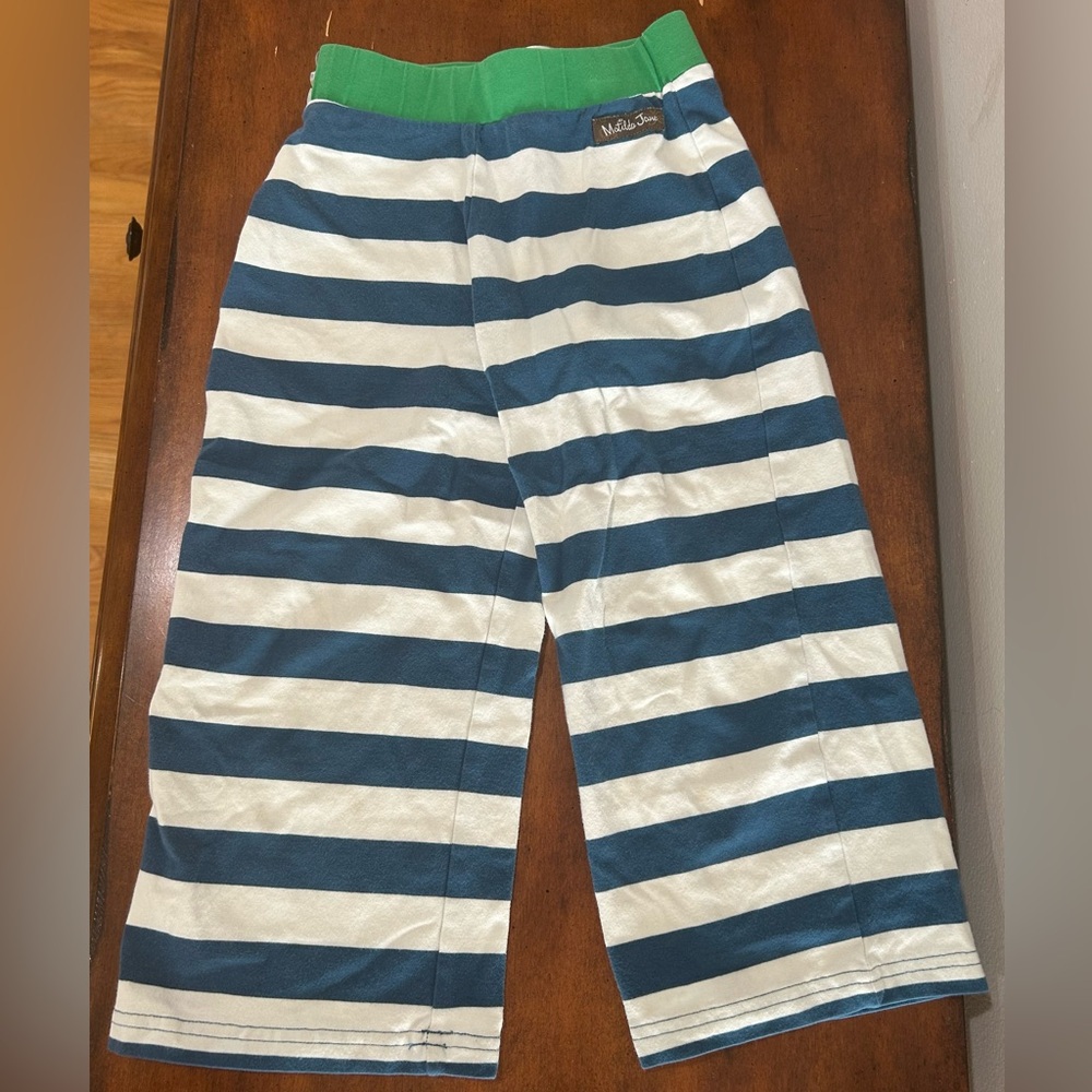 Vintage Matilda Jane Green and Blue Striped Pants